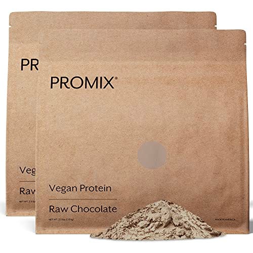 Promix Plant-Based Vegan Protein Powder, Raw Chocolate - 5lb Bulk - Pea Protein & Vitamin B-12 - ­Post Workout Fitness & Nutrition Shakes, Smoothies, Baking & Cooking Recipes - Gluten-Free