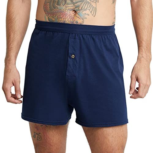 Buy Gildan Men's Woven Boxer Underwear Multipack, Mixed Navy
