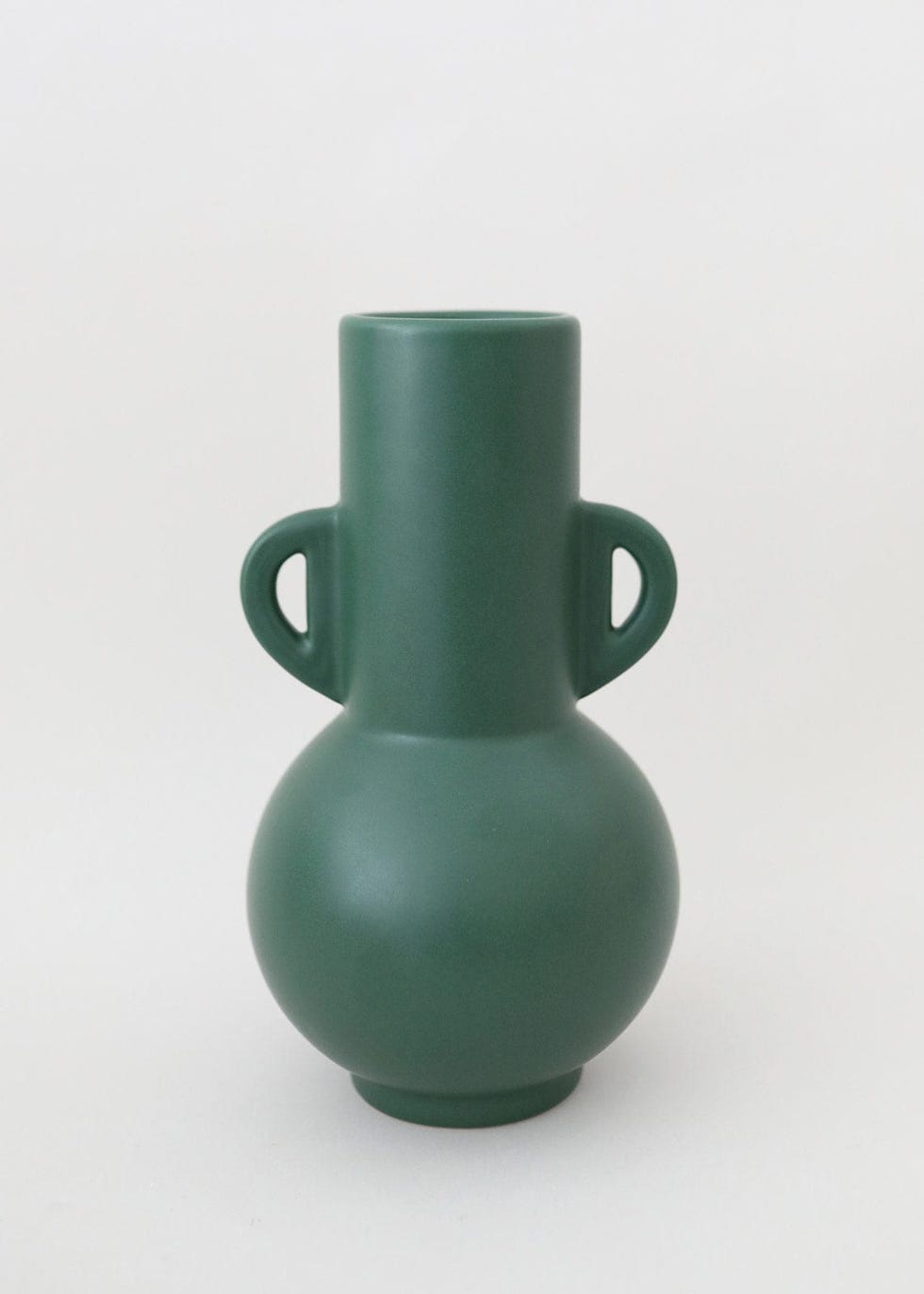 Dark Green Ceramic Floral Vase 