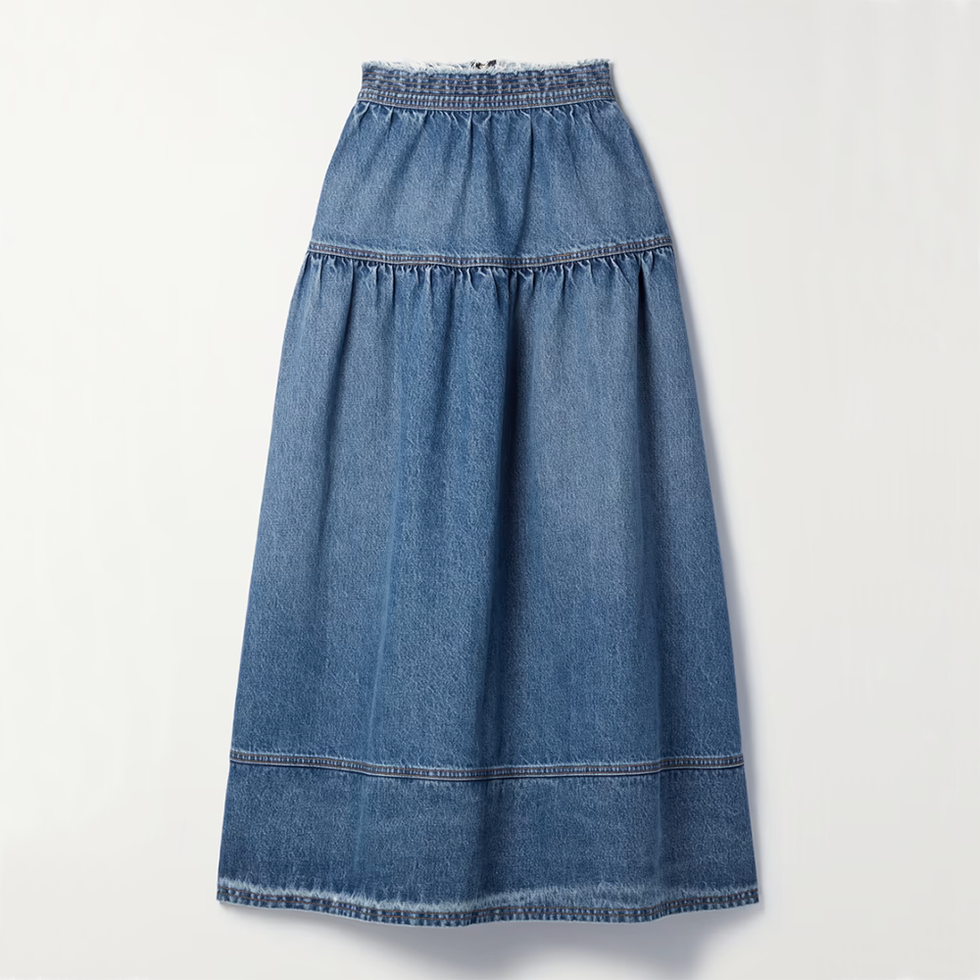 Denim best sale circle skirt