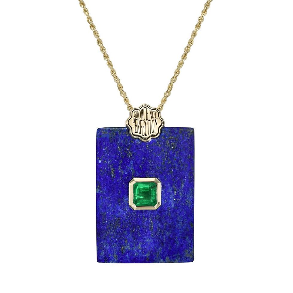 Lapis and Emerald Talisman Pendant 