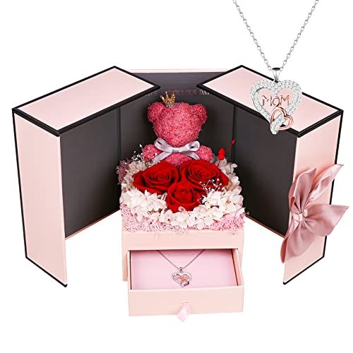Preserved Rose Necklace Gift Set