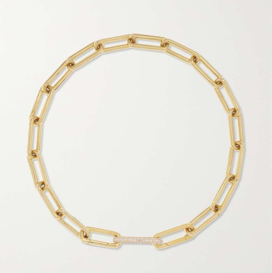 Identity Short 18-Karat Gold Diamond Necklace