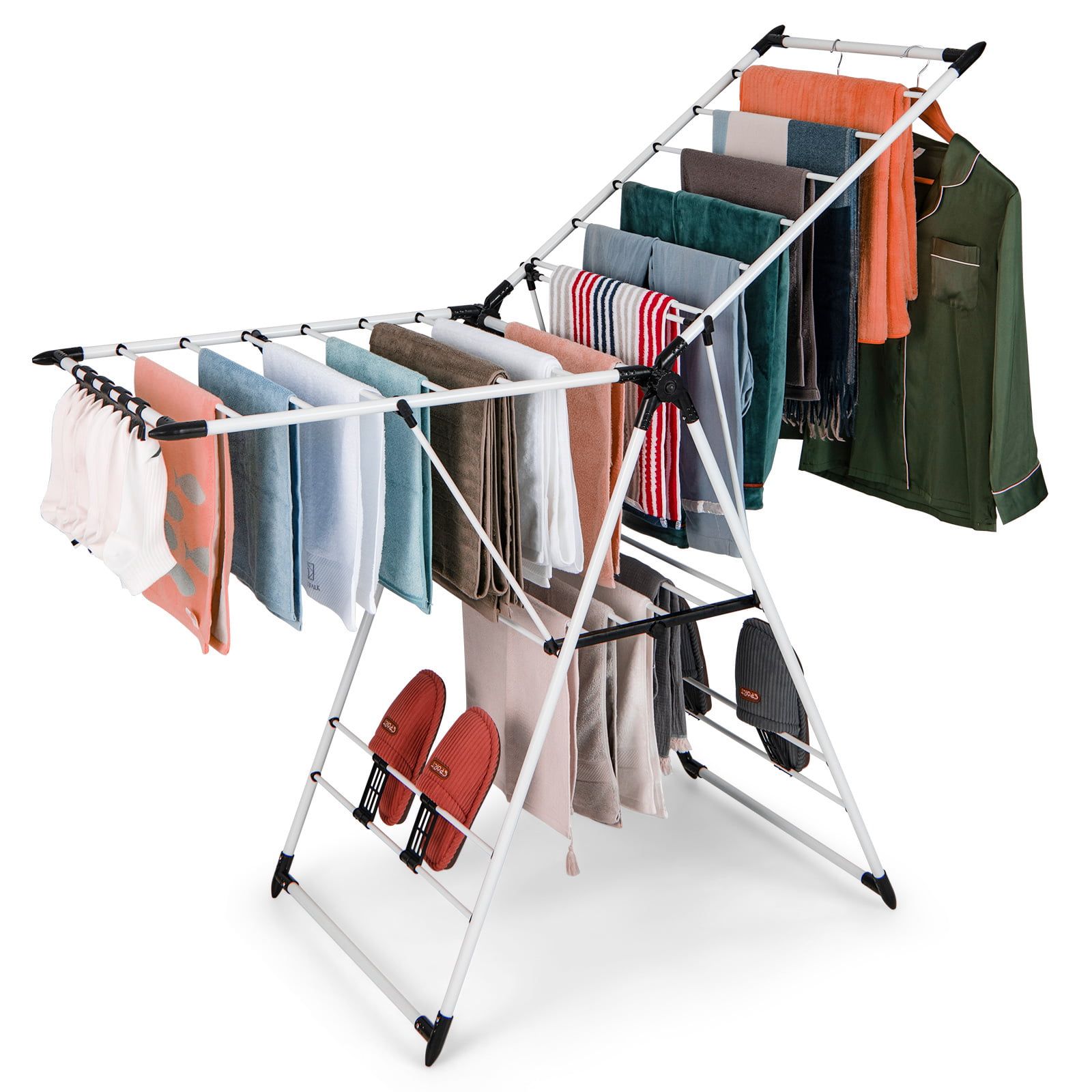 Stainless Steel Double Pole Cloth Drying Stand, Shape: Rectangular, 6 Rack  at Rs 1499 in Rajkot