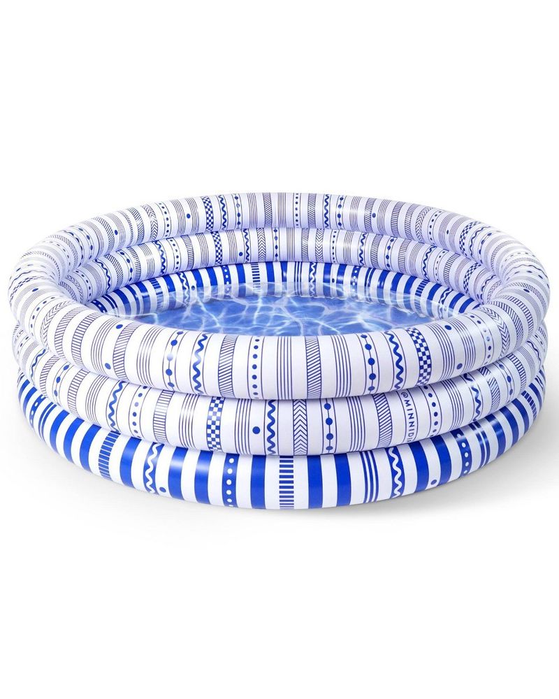 Resort Collection Nautical Striped Inflatable Pool 