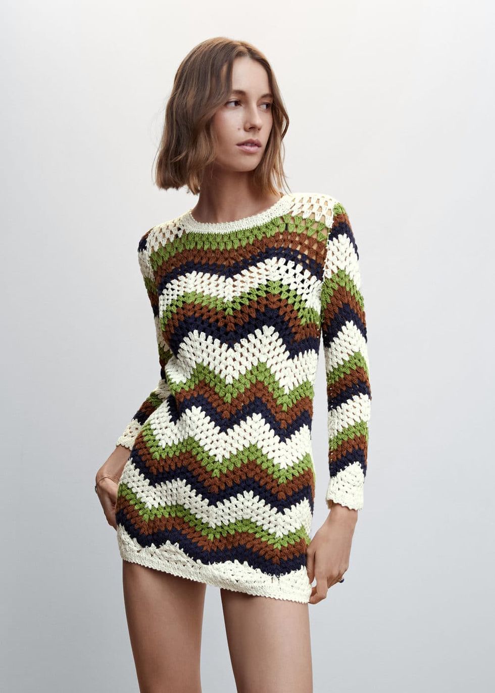 Vestido mini crochet