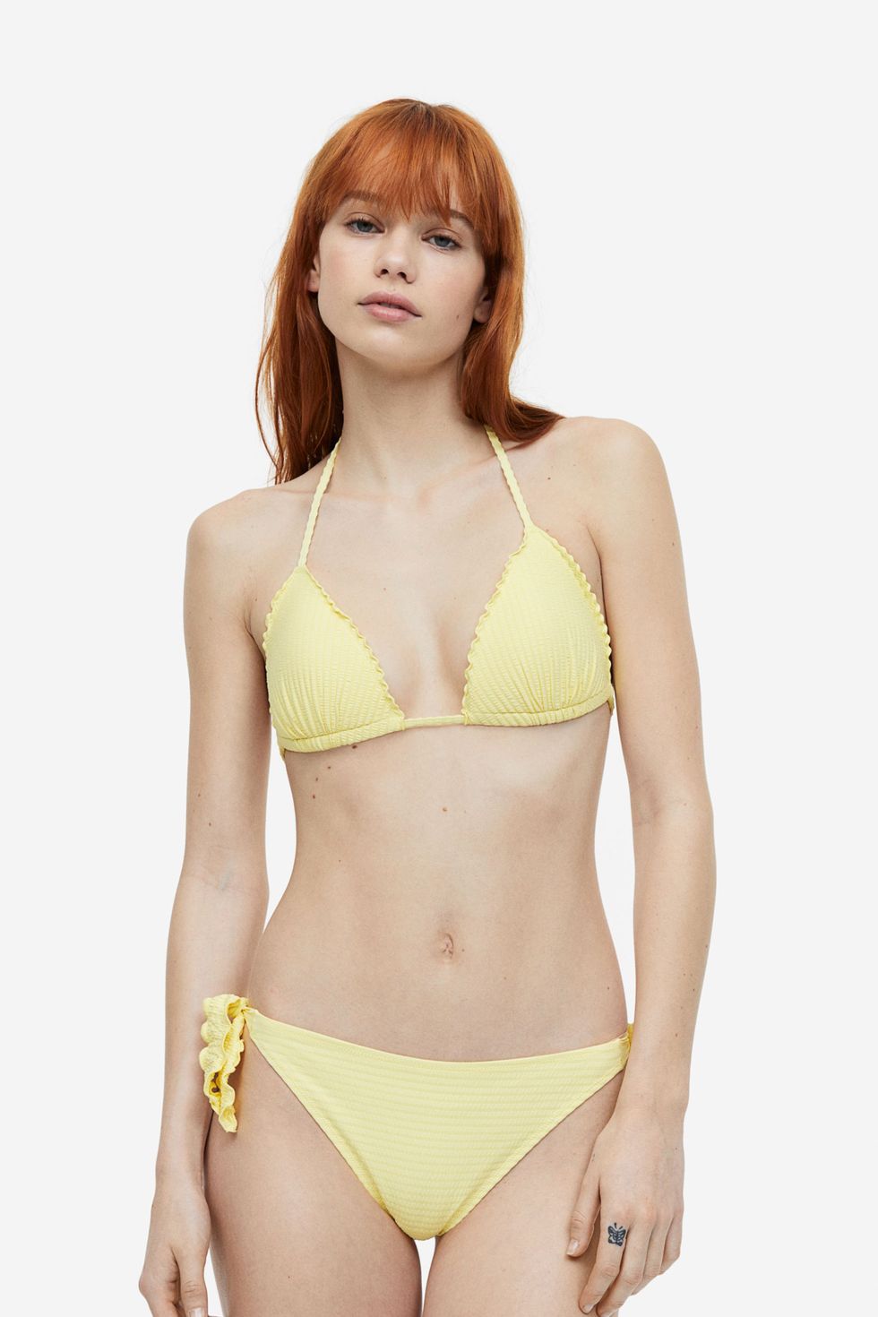 Push-up triangle bikini top