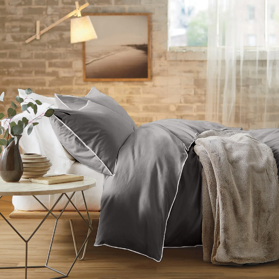 400 Thread Count Sateen Duvet Cover & Shams Set 400 Thread Count Sateen Duvet Cover & Shams Set