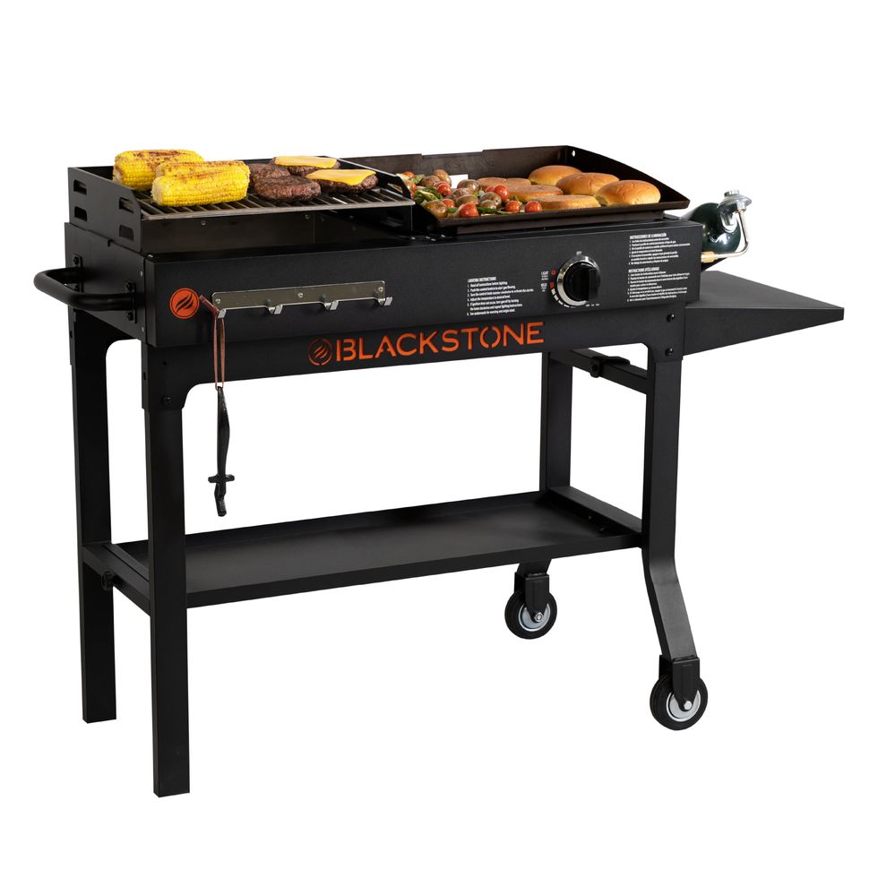 Duo Propane Griddle and Charcoal Grill Combo
