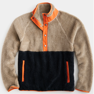 Todd Snyder Adirondack Fleece Colorblock Snap Mock