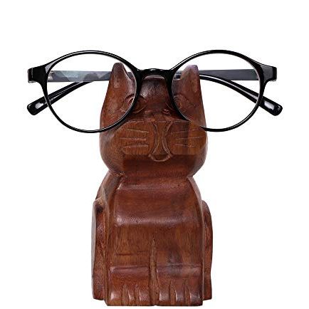 Wooden Cat-Shaped Eyeglasses Holder