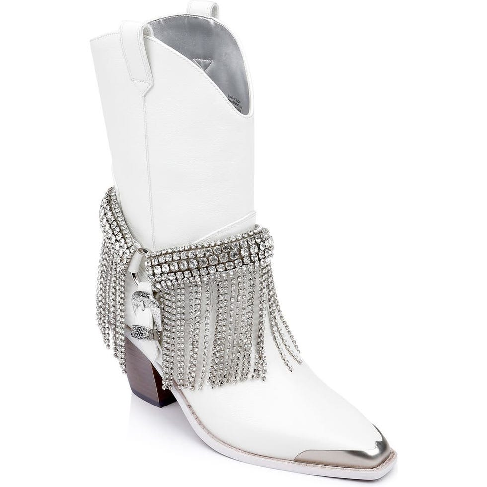 Rhinestone Fringe Western Boots