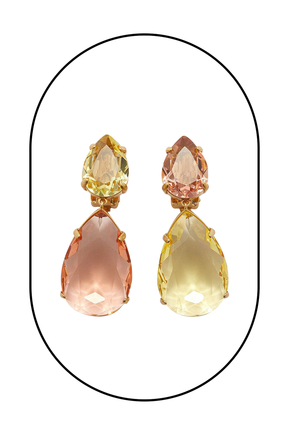 Marvelous crystal-embellished clip earrings