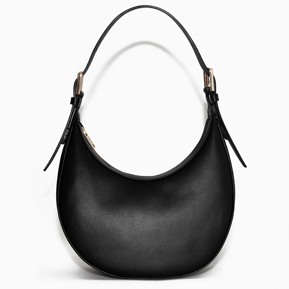 Mini Leather Crescent Bag