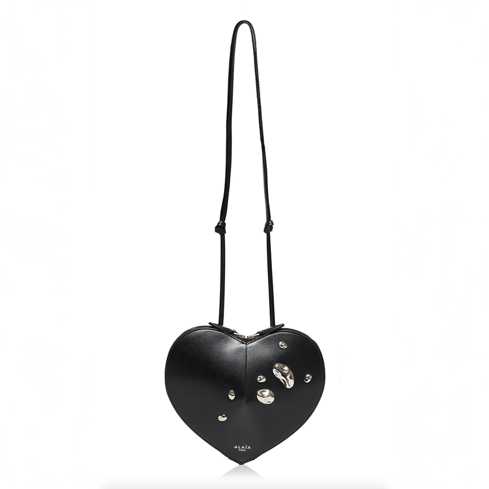 Le Coeur Embellished Leather Crossbody Bag