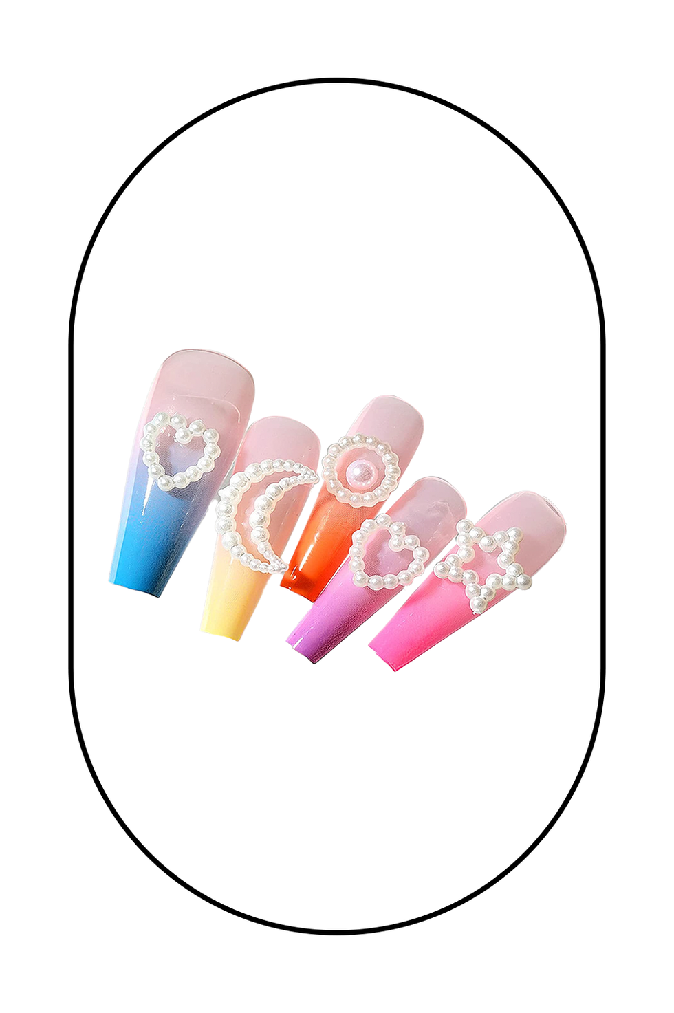 260Pcs 3D Assorted Pearl Nail Charms