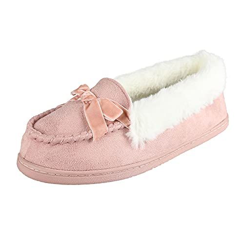 Fluffy best sale moccasin slippers