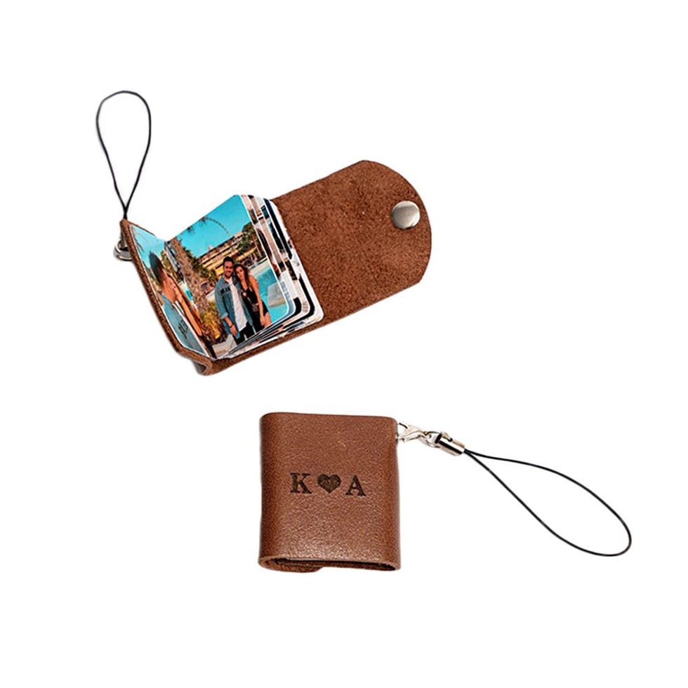 Personalized Leather Photo Keychain