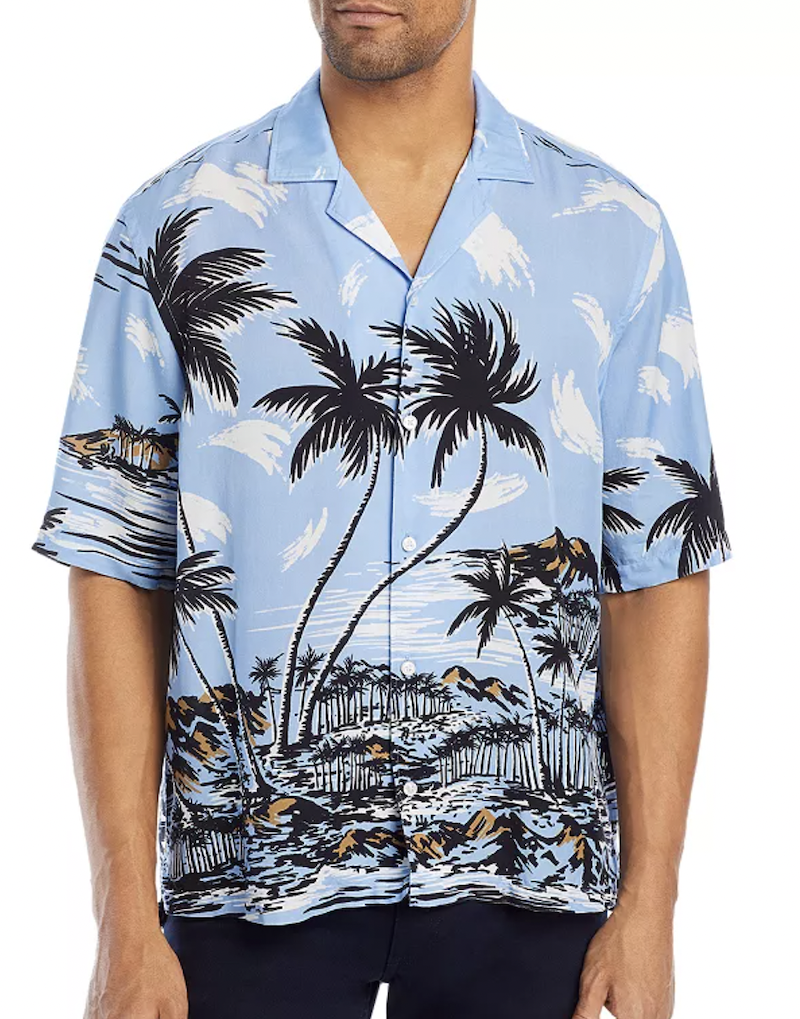 Big Boy's Hawaiian Shirt Casual Button Up Tropical Summer Graphic Funky Tops  Short Sleeve Aloha Floral Print Shirts Green