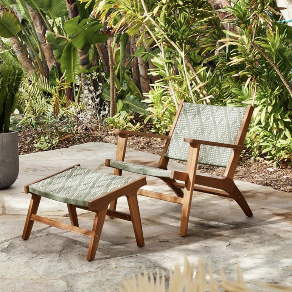 Bondi Outdoor Lounge Chair & Ottoman Set