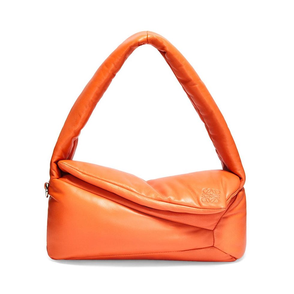 Puzzle Leather Puffer Hobo Bag 