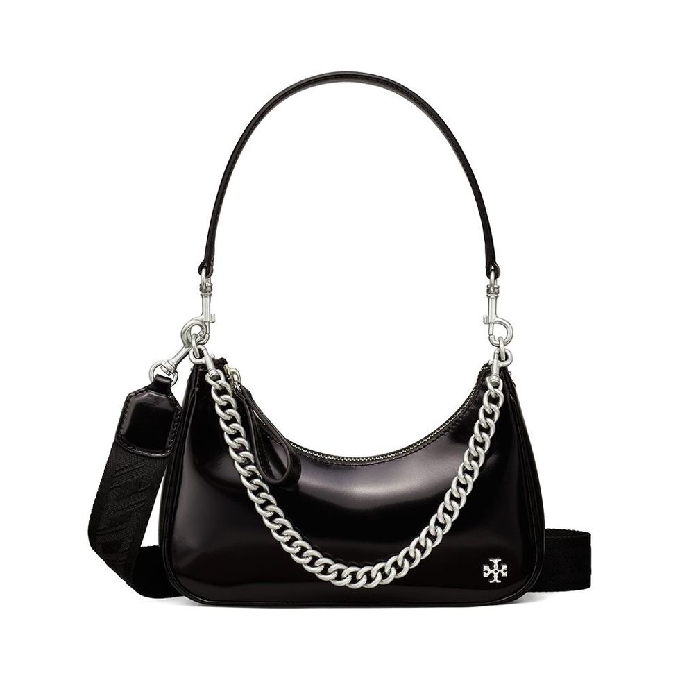 151 Mercer Patent Small Leather Crescent Bag
