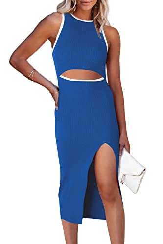 Summer Midi Bodycon Knit Dress