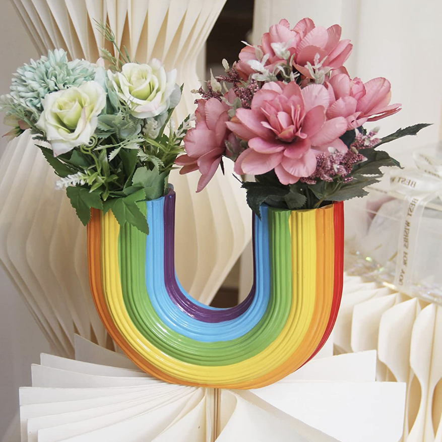 Rainbow Decorative Flower Vase