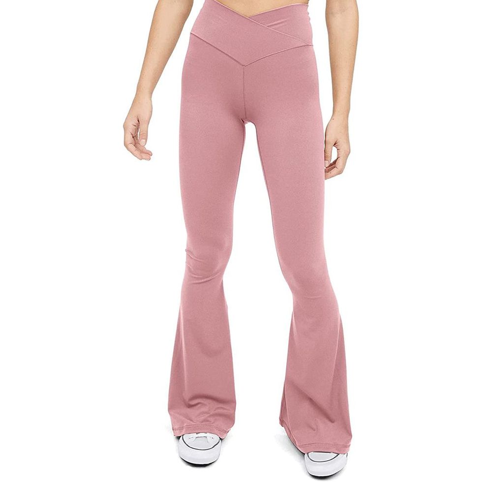 Clearance! Easter Gifts, High Waisted Leggings for Women, Flared Leggings  for Women, Yoga Clothes for Women, Pink Flare Leggings, Women Yoga Pants, Ribbed  Flare Leggingsstretch Pants 