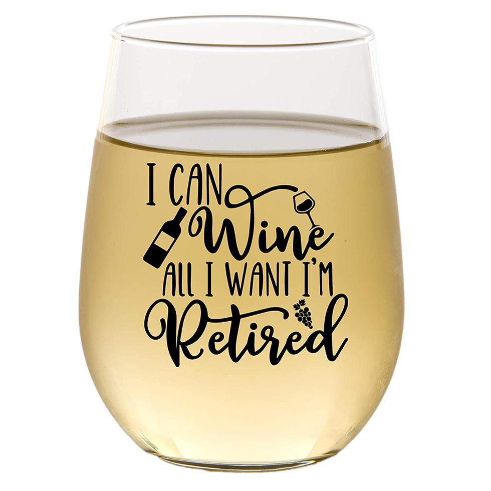 Retirement Wine Glass