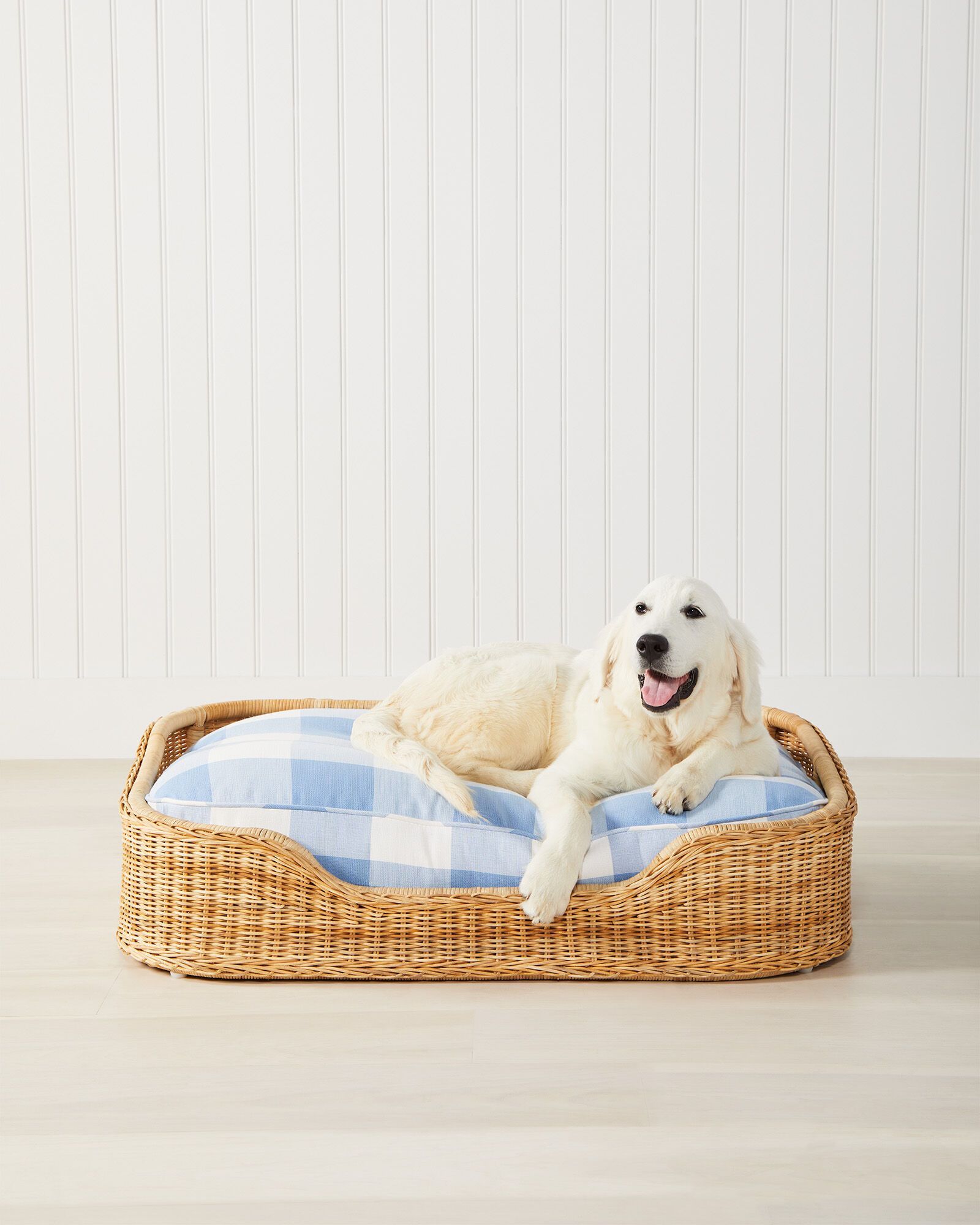 11 Best Dog Couches In 2024 Shop Our Picks   1680885934 1665094640 Dec Acc Wicker Dog Bed Large Coastal Blue Gingham Cushion With Dog Ts 0636 1665094626 