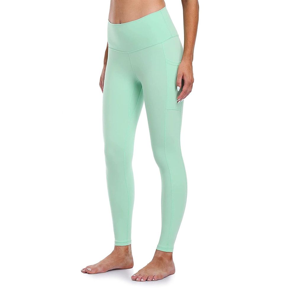 Fengbay High Waist Yoga Pants, Pocket Yoga Pants Tummy Control Workout  Running 4 Way Stretch Yoga Leggings 