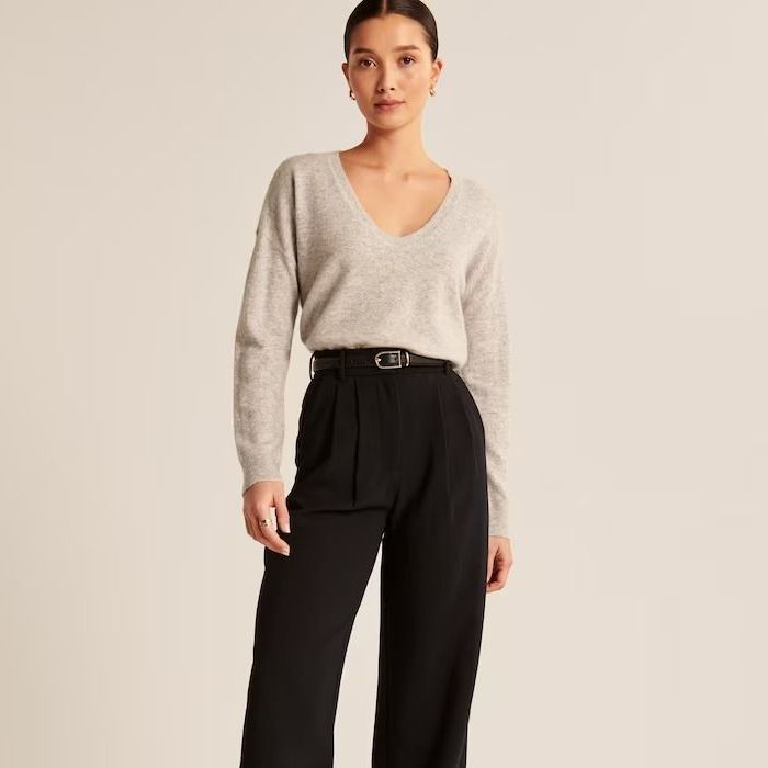 Black Slacks Pants for Women S-XL Officewear Pants Mid Waist