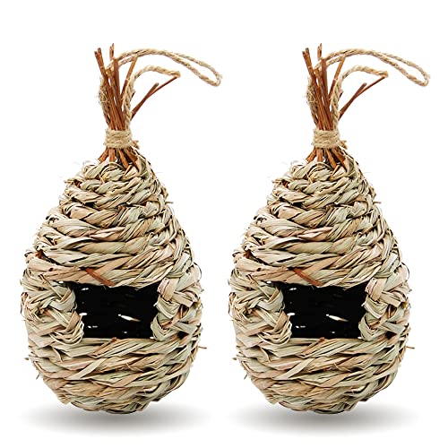 Grass Hanging Birdhouse Set