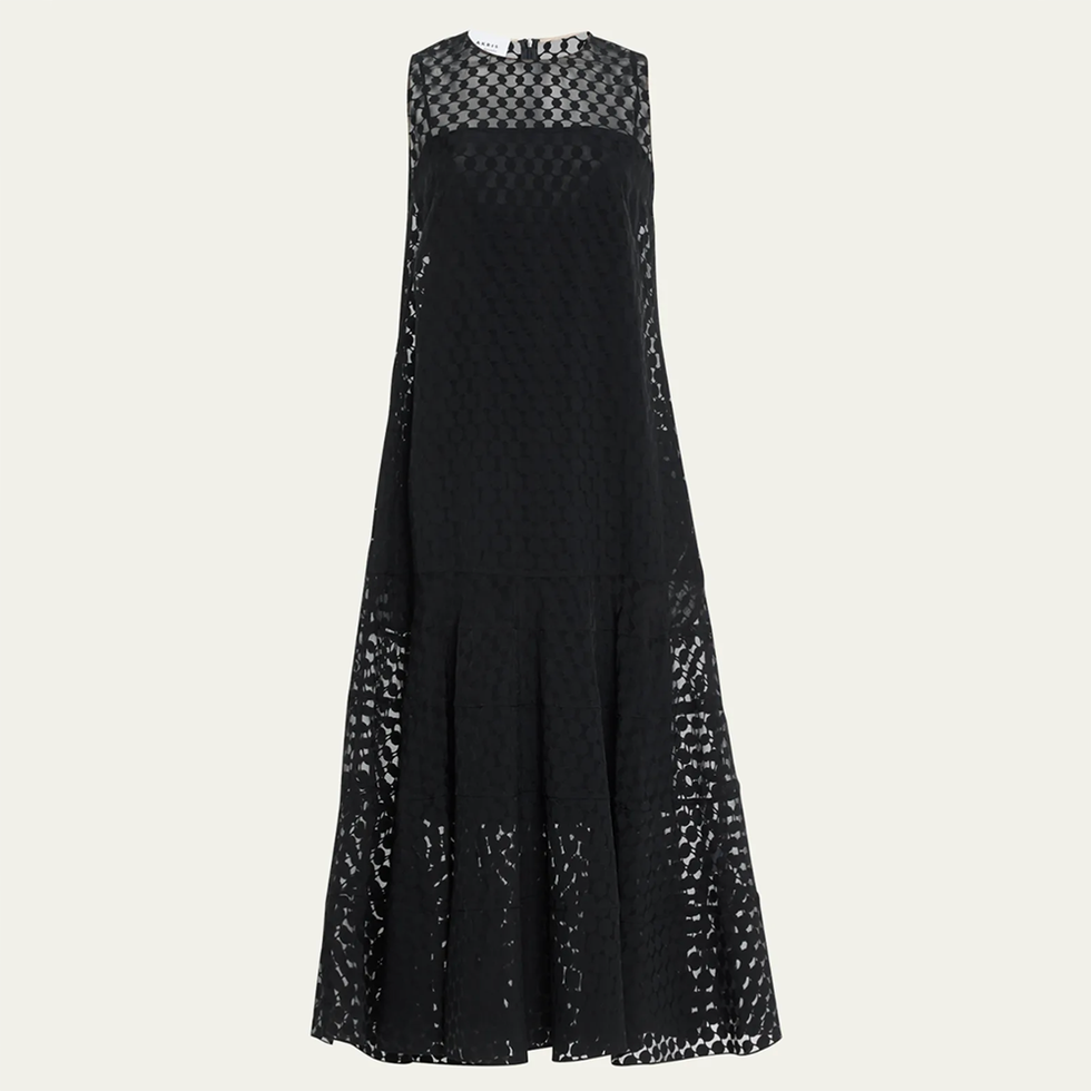 Halbtransparentes Midikleid Halbtransparentes Midikleid