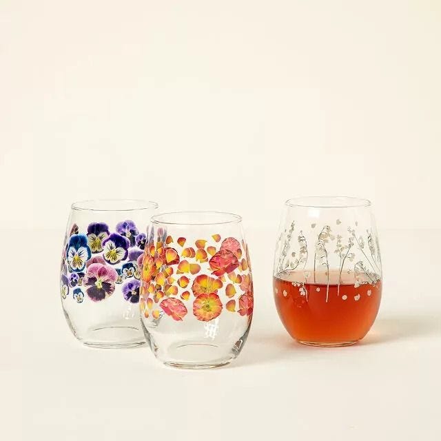 Birth Month Flower Glass 