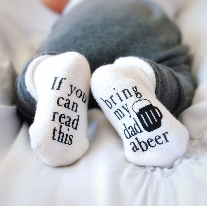 'If You Can Read This' Baby Socks