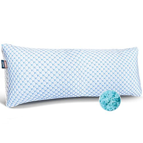 Nestl Cut Plush Striped Reading Pillow for Kids & Teens, Small Back Pillow,  Back Support Pillow, Shredded Memory Foam Bed Rest Pillow with Arms, Teal