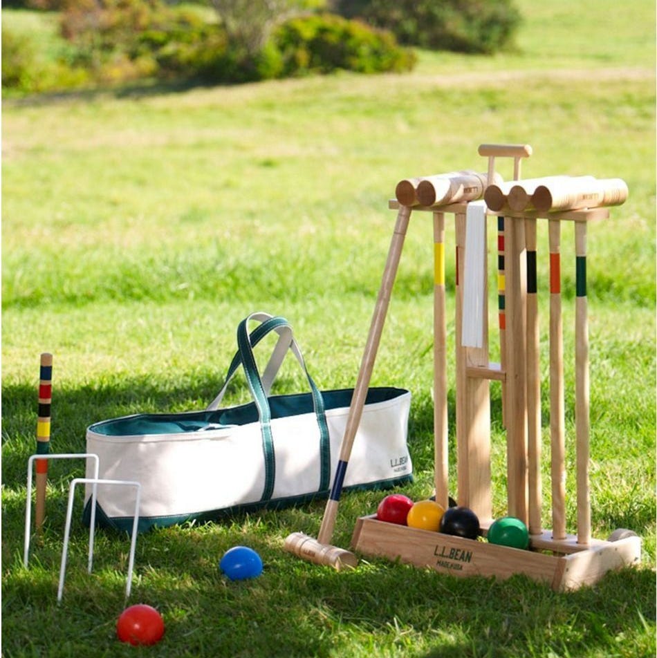 Maine Coast Croquet Set with Boat and Tote