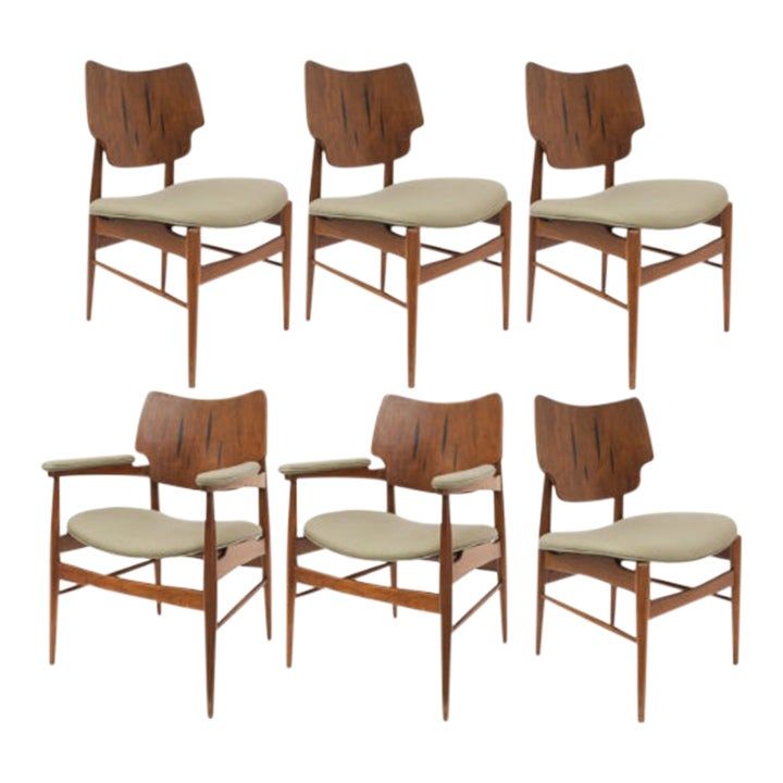 Mid-Century Scandinavian Teak Dining Chairs - Set of 6