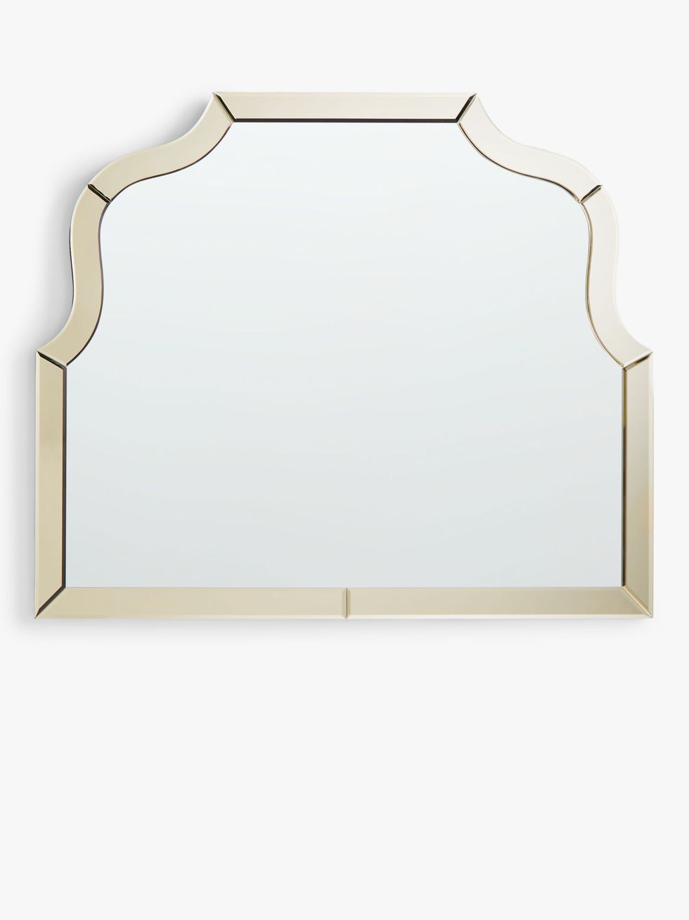 Gold Edge Overmantle Mirror