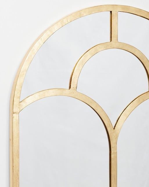 Gold Metal Curved Full Length Mirror