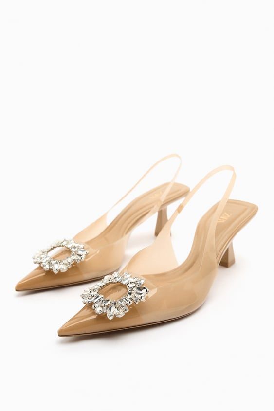 Nude on sale rhinestone shoes