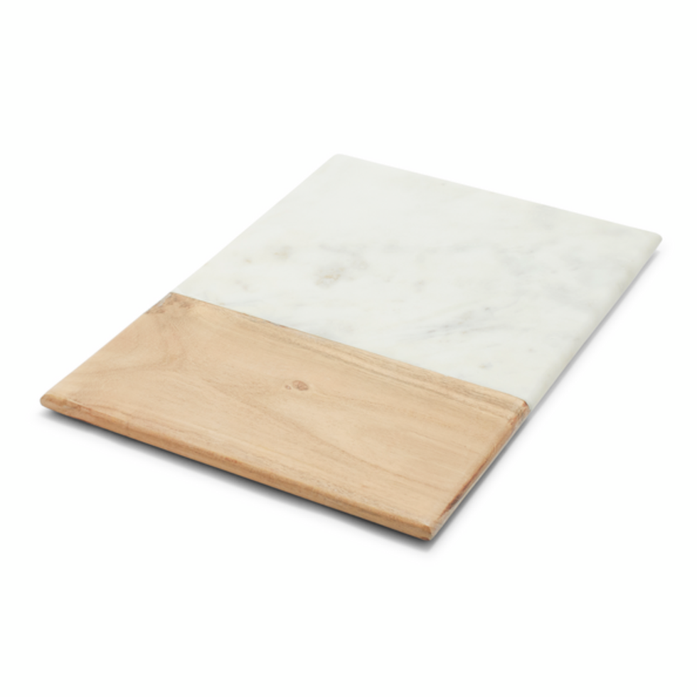 Rectangular Marble and Acacia Wood Serving Board Rectangular Marble and Acacia Wood Serving Board