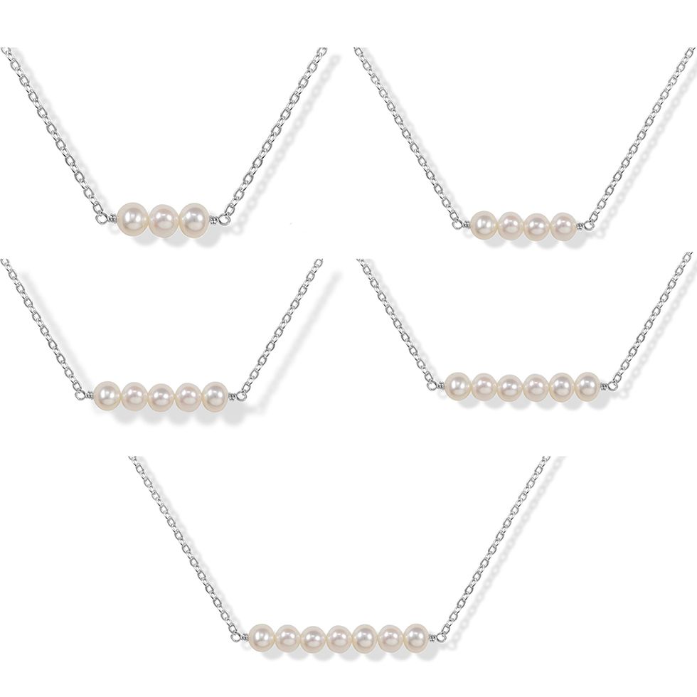 Pearl Bar Necklace, Milestone Decade Necklace