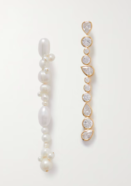 母親節禮物輕珠寶推薦#4. Completedworks 珍珠鋯石鍍金耳環