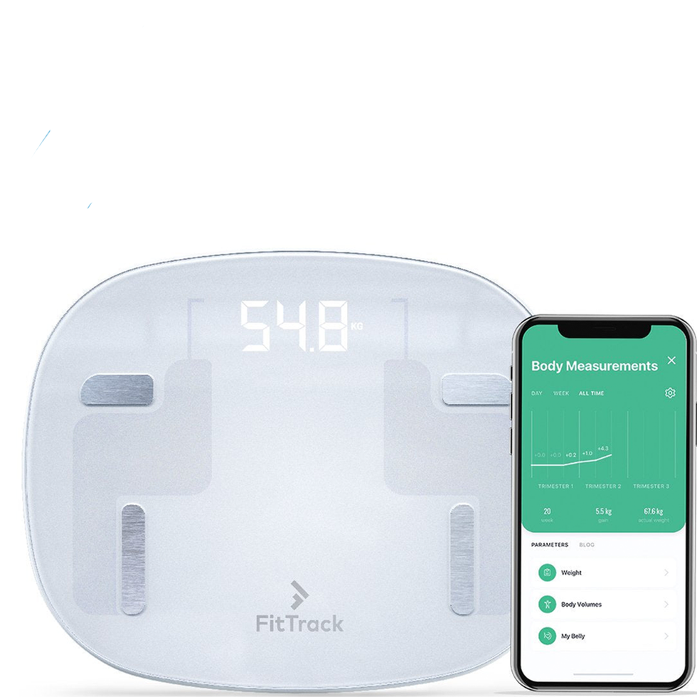  FitTrack Dara Smart BMI Digital Scale - Measure Weight and Body  Fat - Most Accurate Bluetooth Glass Bathroom Scale (White) : Health &  Household
