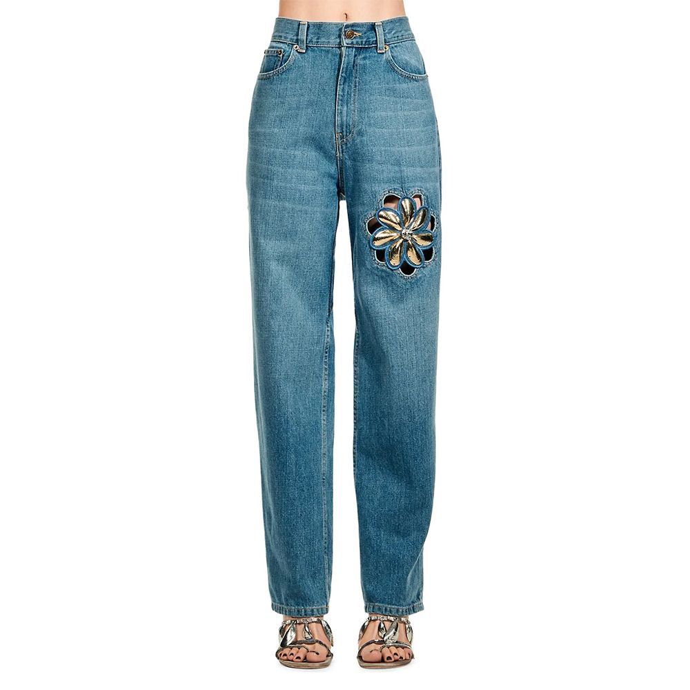 Womens jeans clearance with flowers