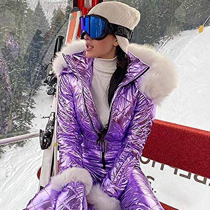Women Winter Onesies Ski Jumpsuit 