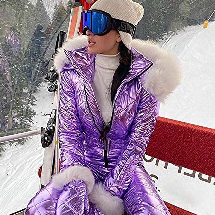 Women Winter Onesies Ski Jumpsuit 
